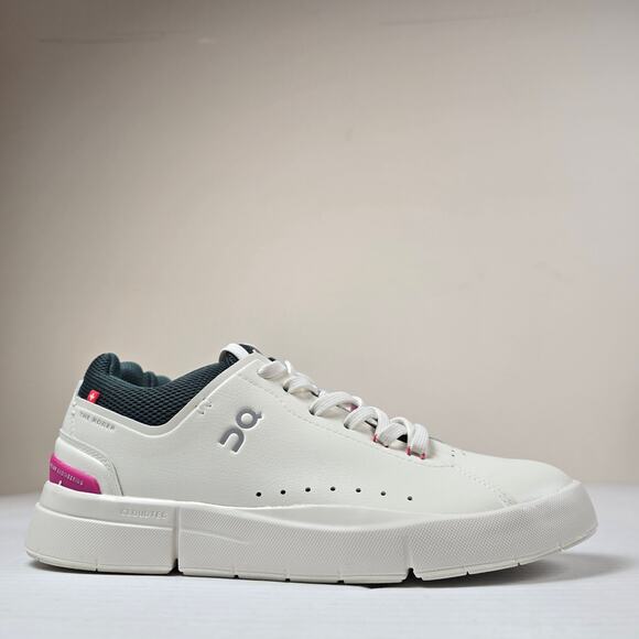 On Running Shoes - On Running The Roger Advantage Womens Size 7 Ivory Pink Sneakers Tennis Shoes